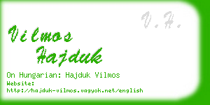 vilmos hajduk business card